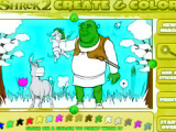 Online oyun Colorea a Shrek